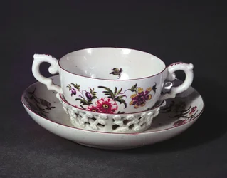 Filiżanka i spodek Derby drżące, ok. 1758 (porcelana)